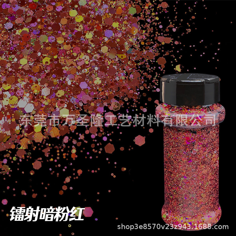 Wholesale Holographic Bottle Glitter Nail Art Colorful Sequins